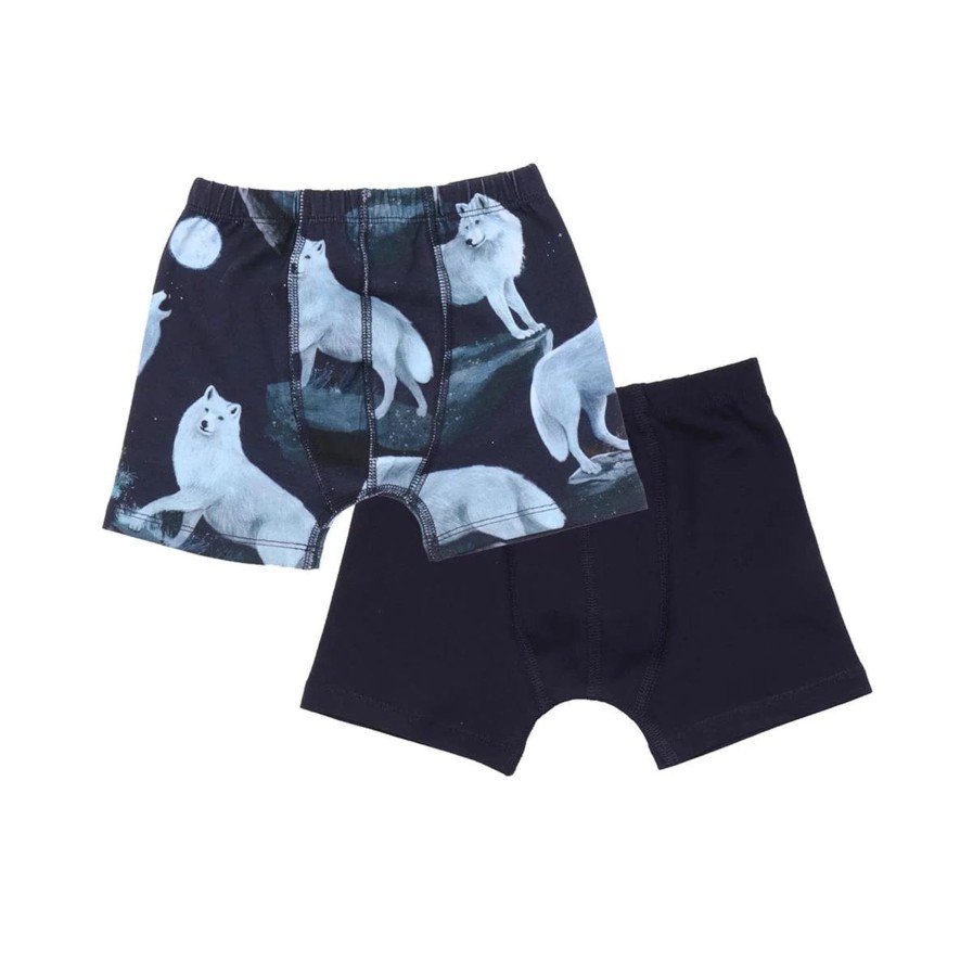 Walkiddy  | Wolf Boxers 2 Pack Navy